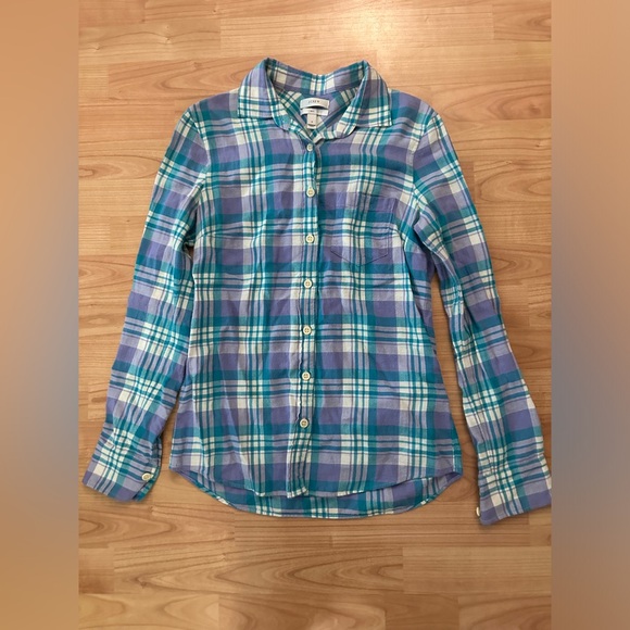 J Crew Women’s Flannel Button Down Shirt - Picture 1 of 4